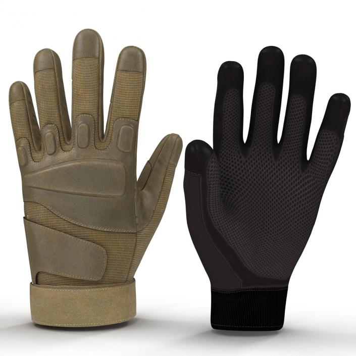 3D model Soldier Gloves Collection