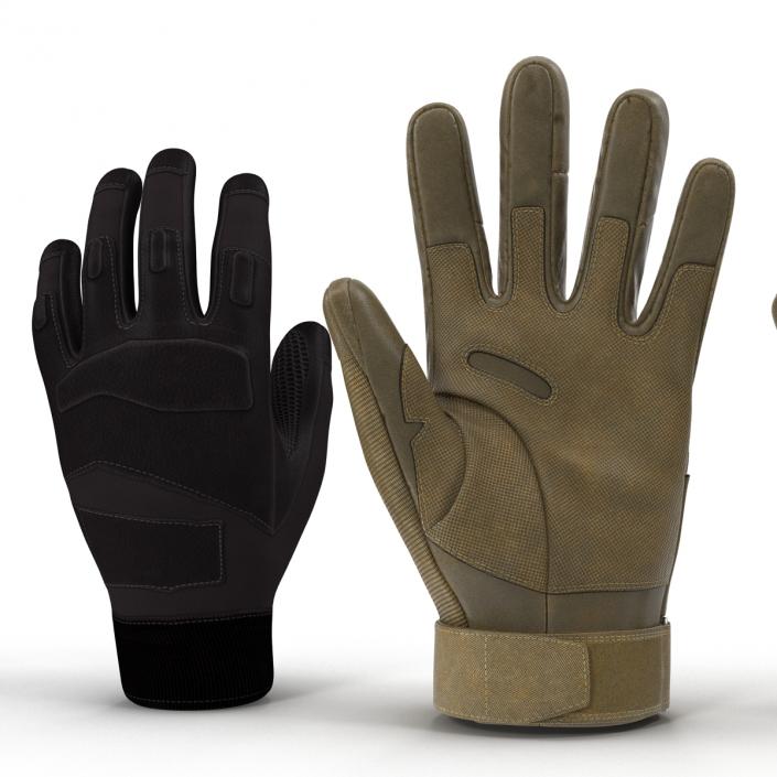 3D model Soldier Gloves Collection