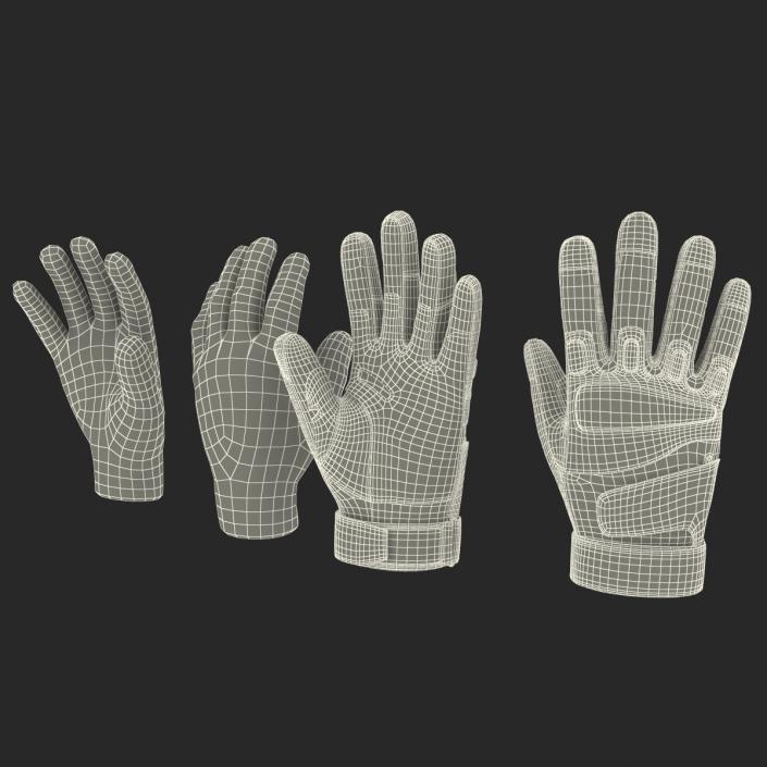 3D model Soldier Gloves Collection