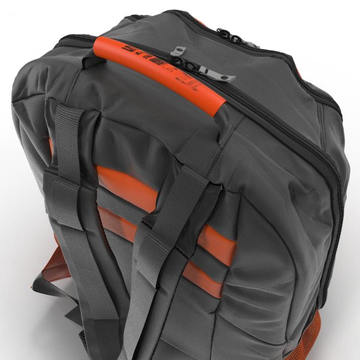 3D Backpack Black Orange