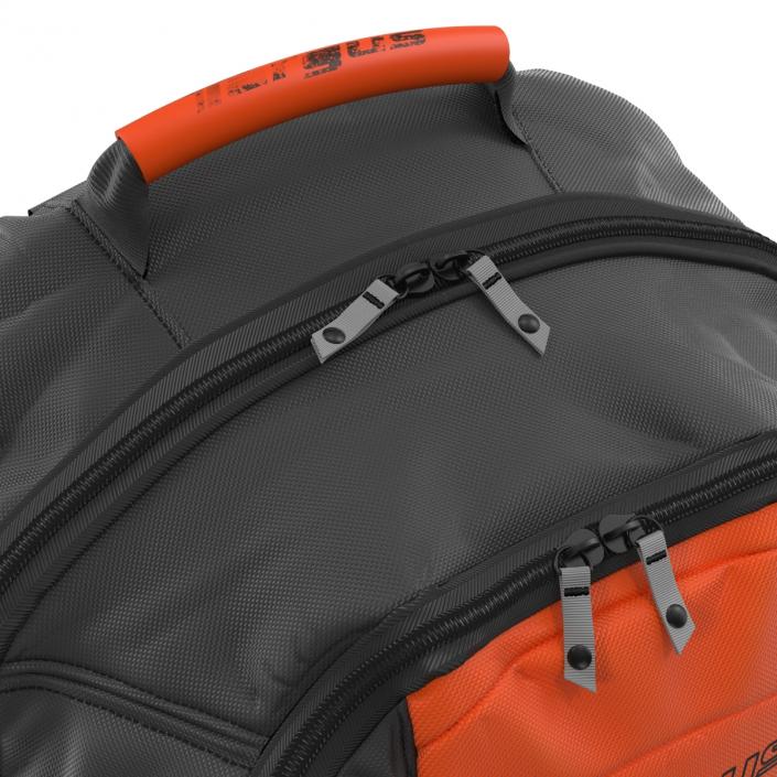 3D Backpack Black Orange