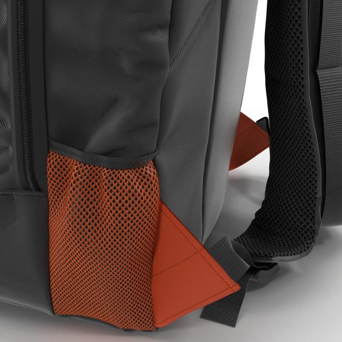 3D Backpack Black Orange