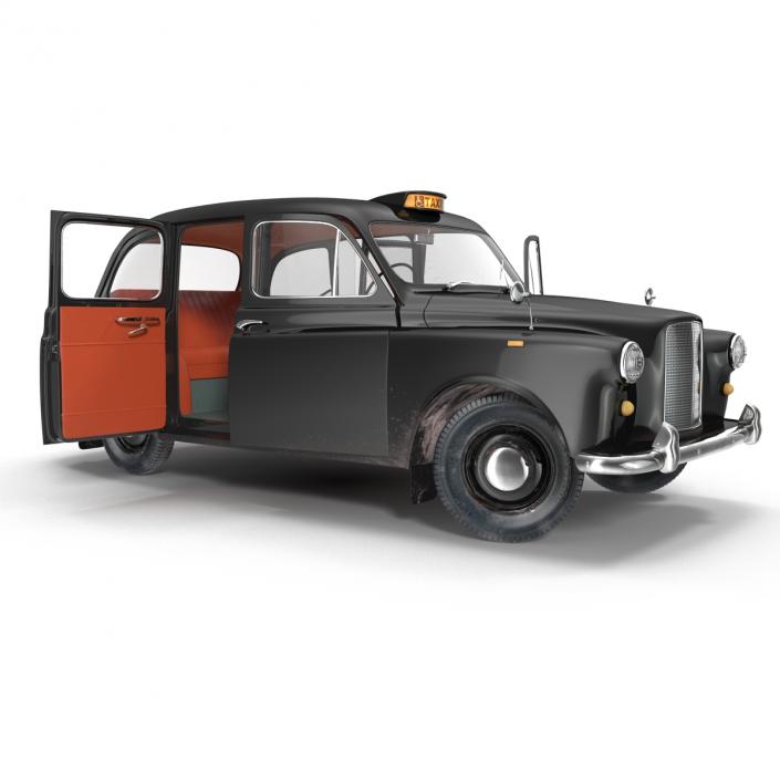 3D London Cab FX4 Rigged