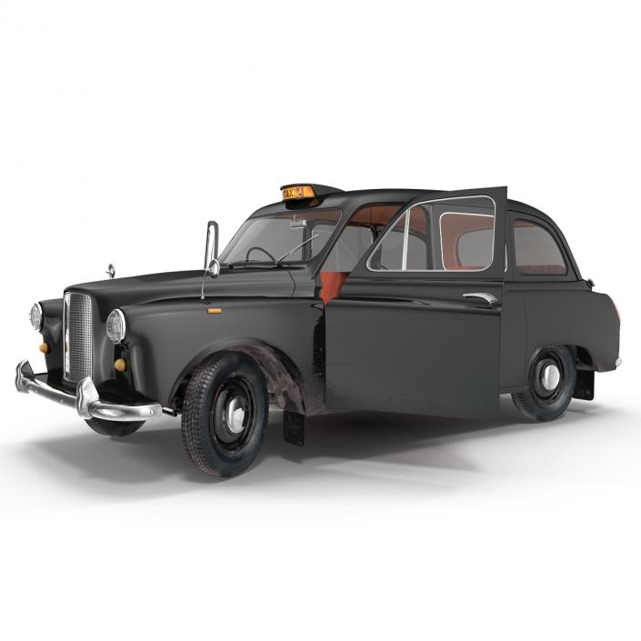 3D London Cab FX4 Rigged