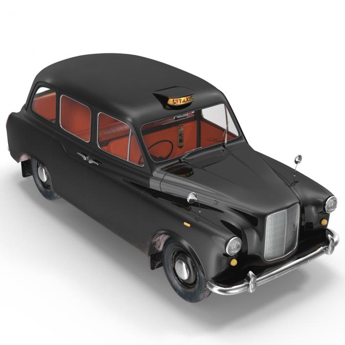 3D London Cab FX4 Rigged