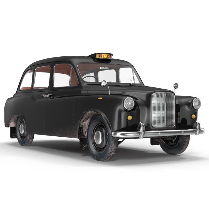 3D London Cab FX4 Rigged