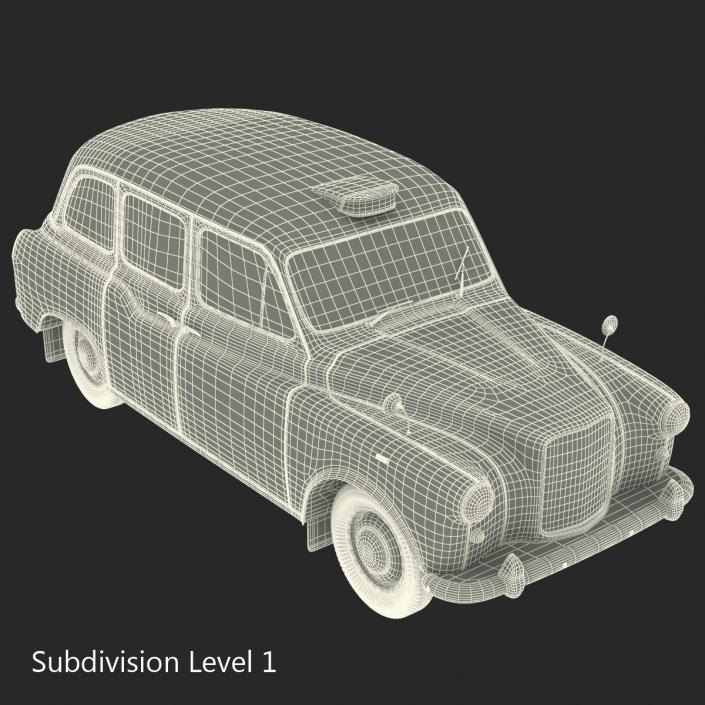 3D London Cab FX4 Rigged