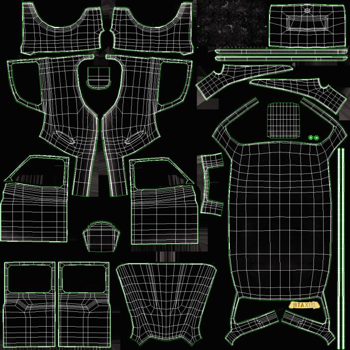 3D London Cab FX4 Rigged