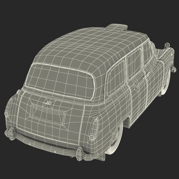 3D London Cab FX4 Rigged