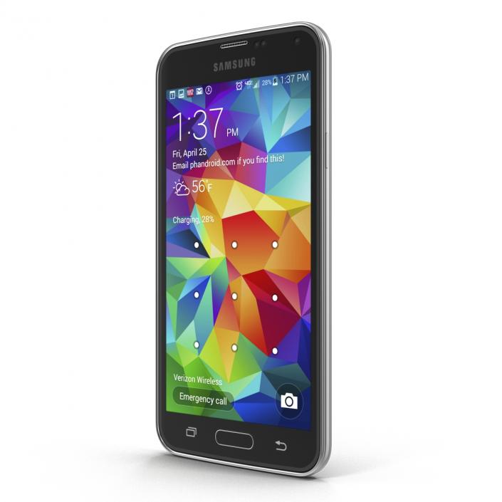 3D Samsung Galaxy S5 Black model