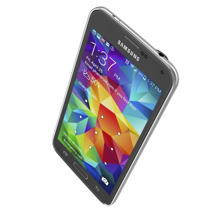 3D Samsung Galaxy S5 Black model