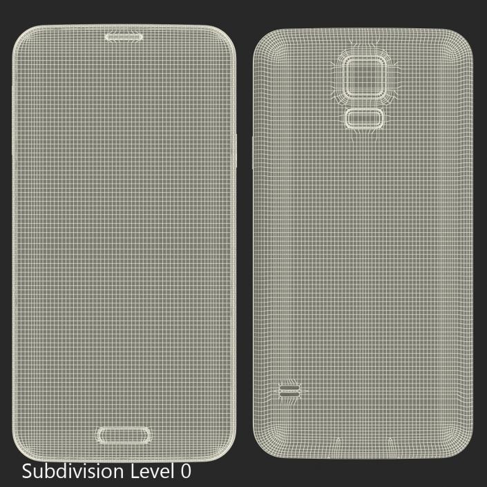 3D Samsung Galaxy S5 Black model