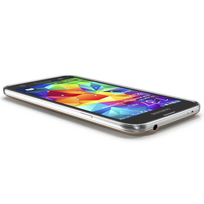 Samsung Galaxy S5 Gold 3D