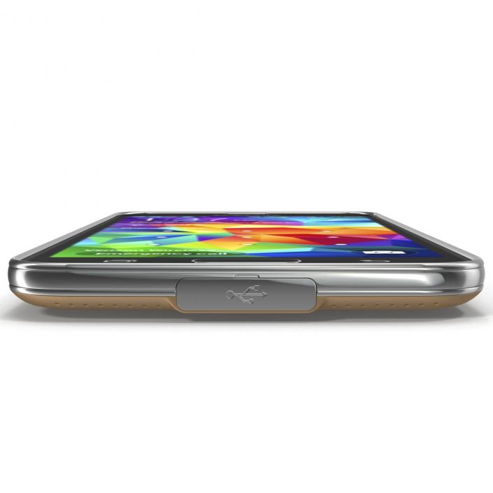 Samsung Galaxy S5 Gold 3D