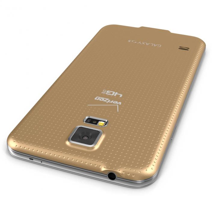 Samsung Galaxy S5 Gold 3D