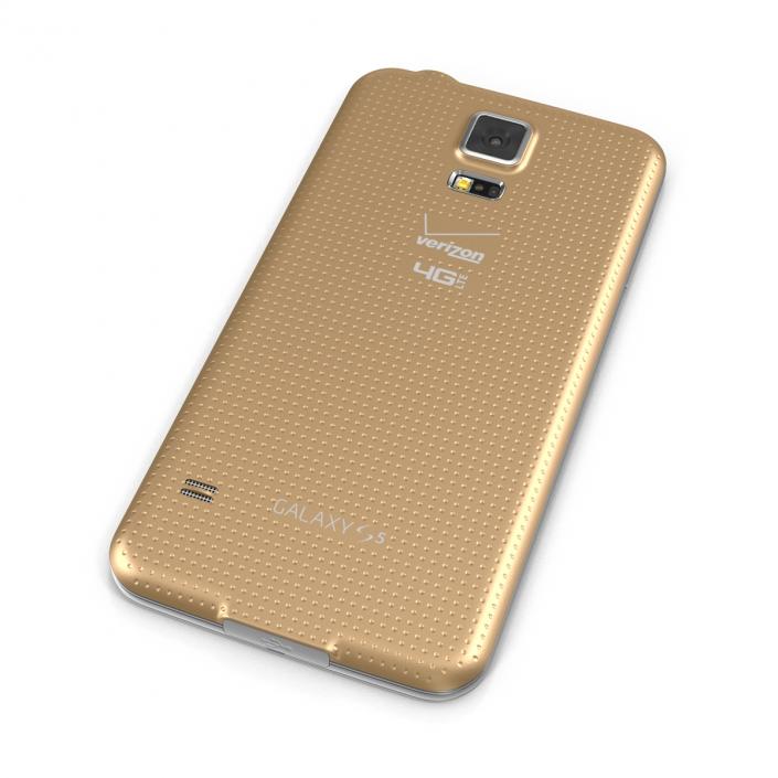 Samsung Galaxy S5 Gold 3D