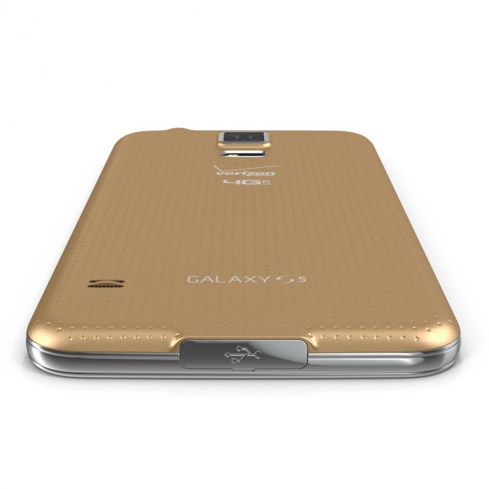 Samsung Galaxy S5 Gold 3D