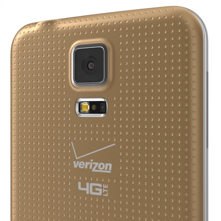 Samsung Galaxy S5 Gold 3D