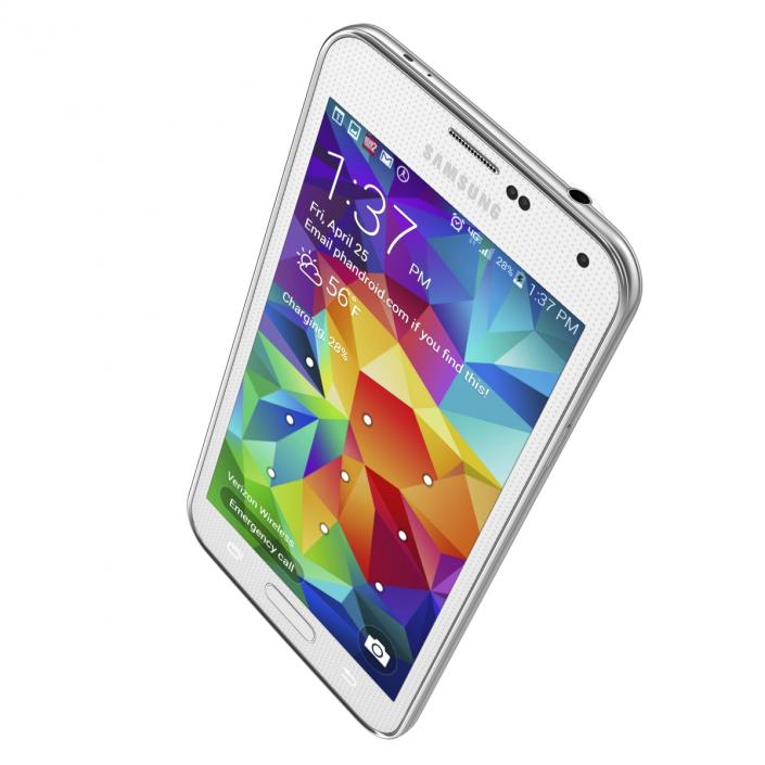 3D Samsung Galaxy S5 White model