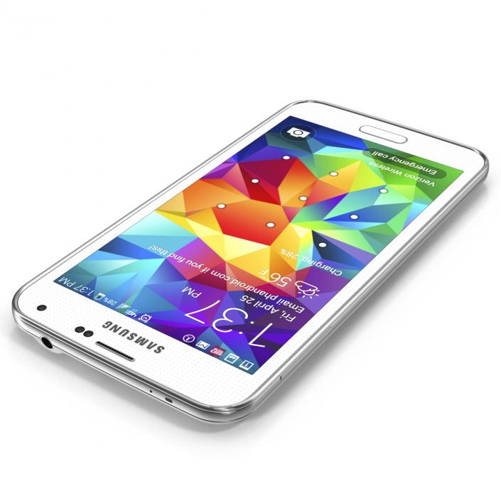 3D Samsung Galaxy S5 White model