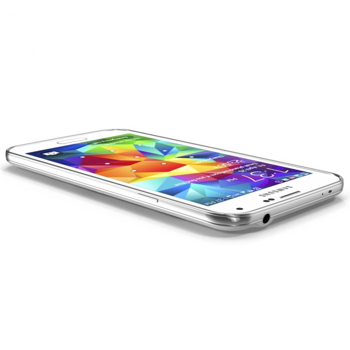 3D Samsung Galaxy S5 White model