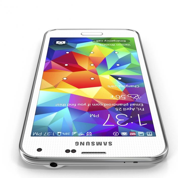 3D Samsung Galaxy S5 White model