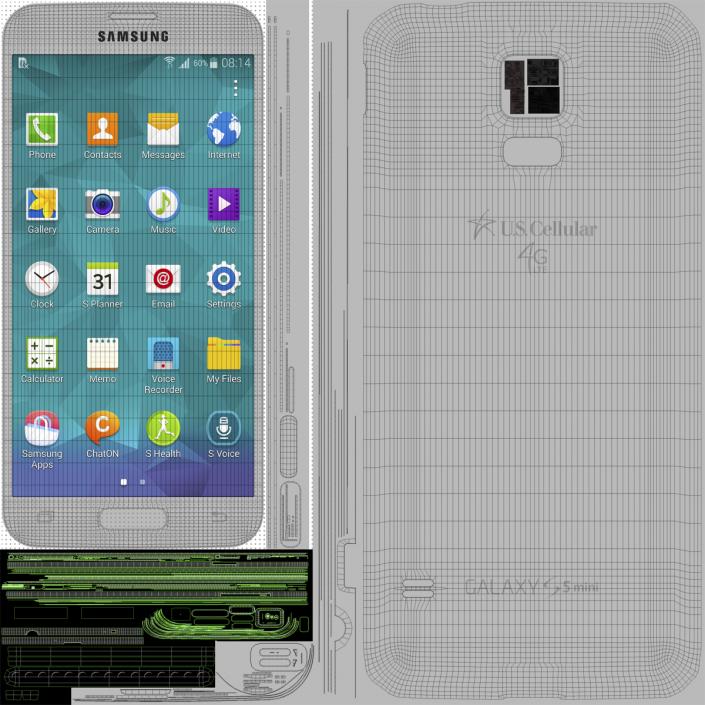 3D Samsung Galaxy S5 Mini 3D Models Set