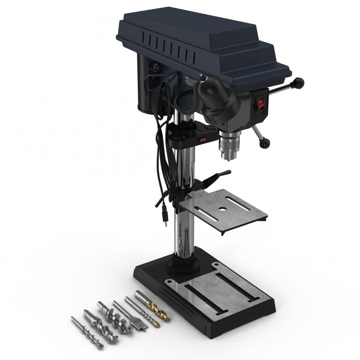 3D Delta Drill Press with Drill Bits model