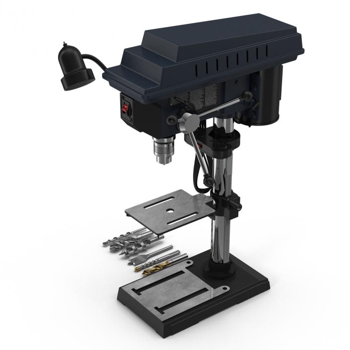 3D Delta Drill Press with Drill Bits model