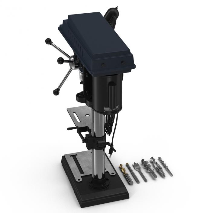 3D Delta Drill Press with Drill Bits model