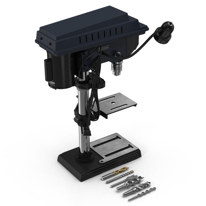 3D Delta Drill Press with Drill Bits model