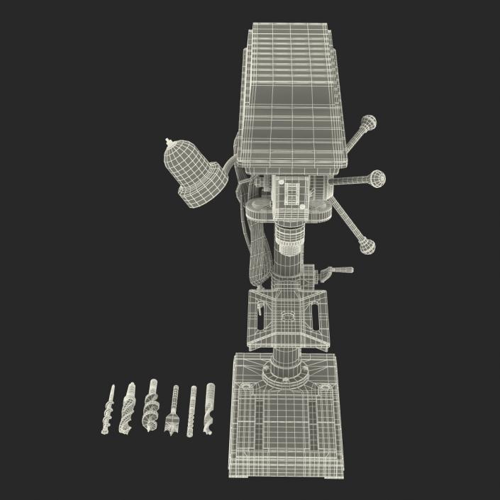 3D Delta Drill Press with Drill Bits model