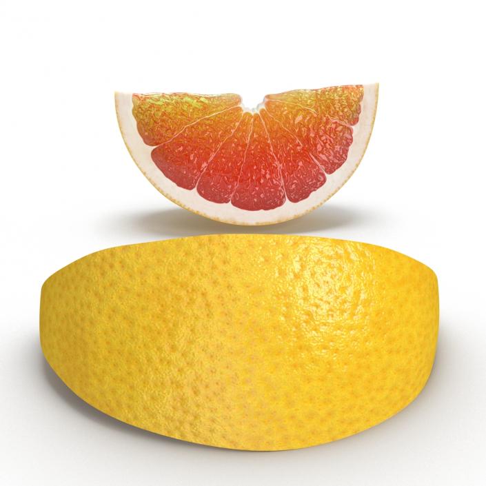 3D Grapefruit Slice