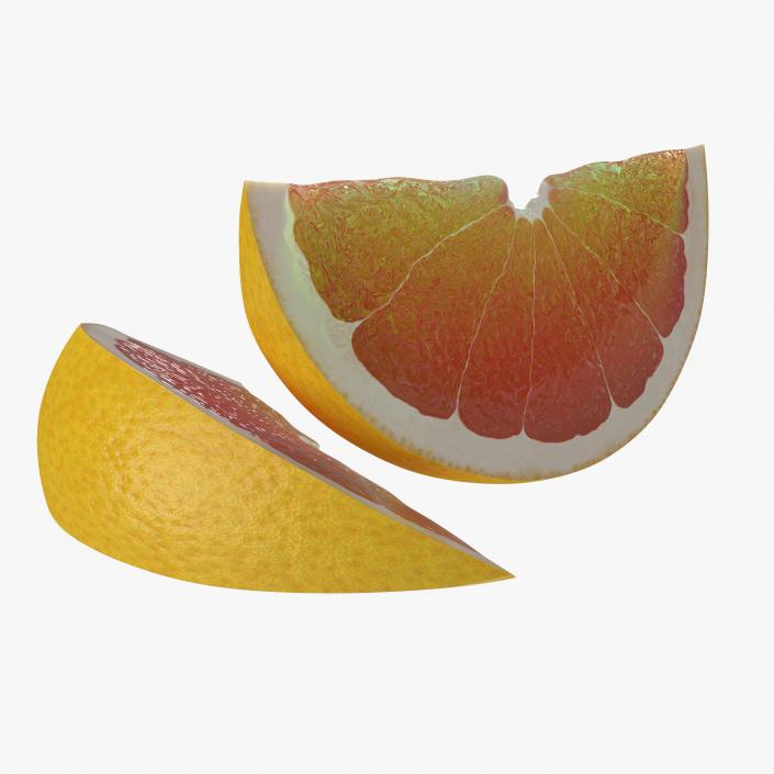 3D Grapefruit Slice 2 model