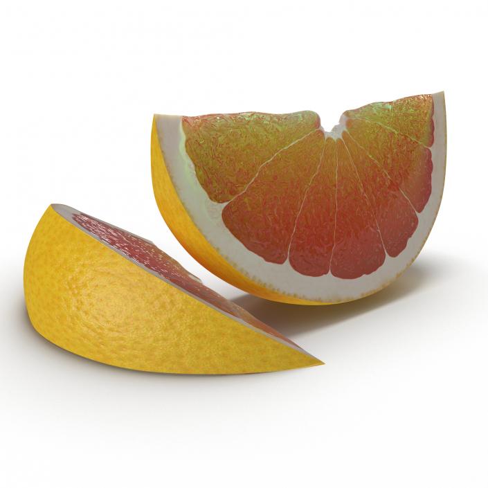 3D Grapefruit Slice 2 model