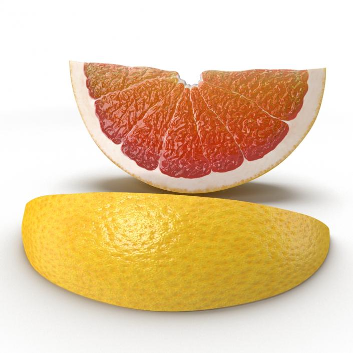 3D Grapefruit Slice 2 model