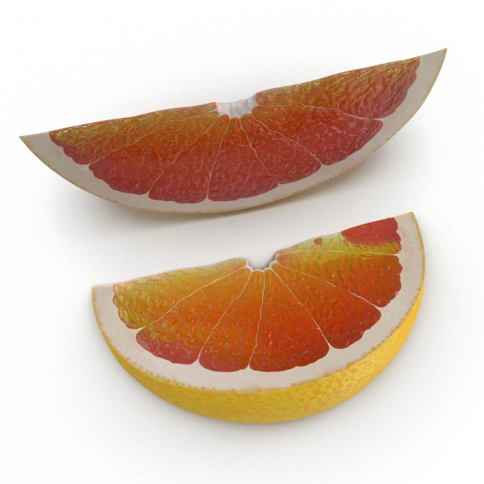 3D Grapefruit Slice 2 model