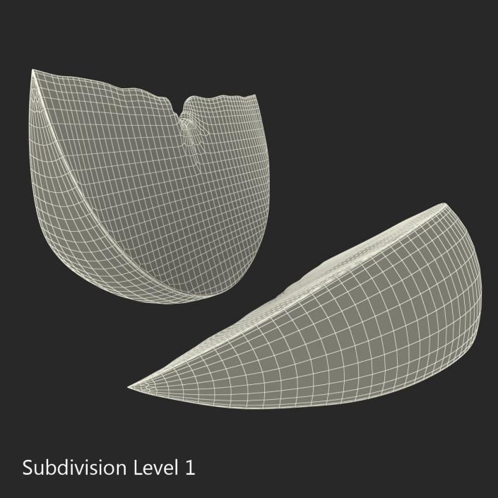 3D Grapefruit Slice 2 model