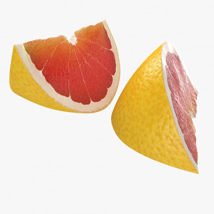 3D Grapefruit Slice 3 model