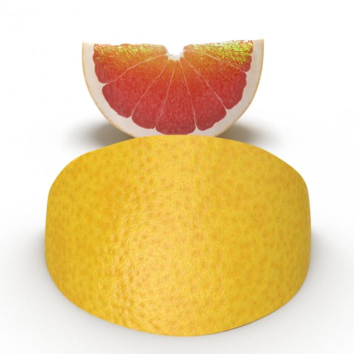 3D Grapefruit Slice 3 model