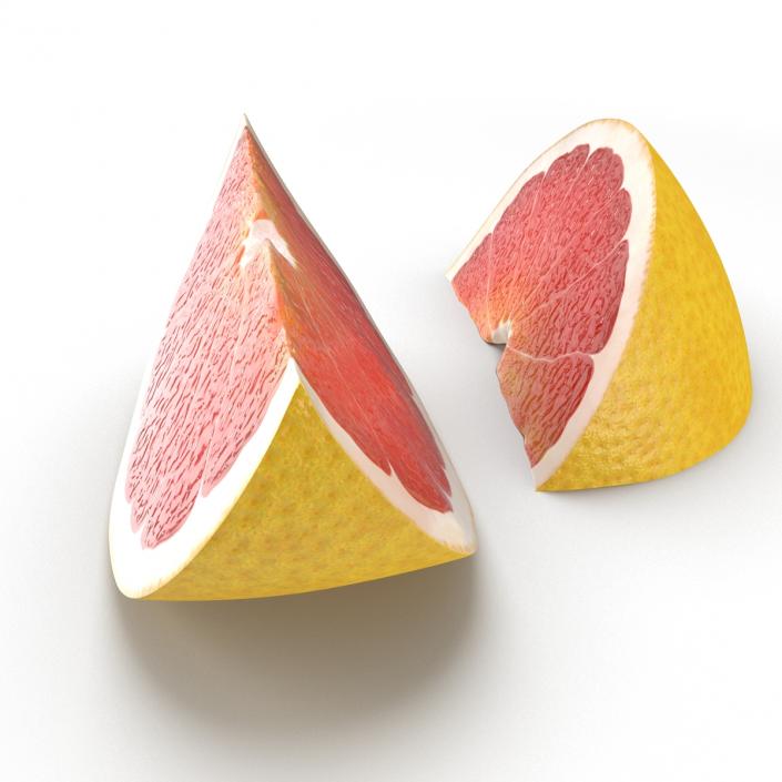 3D Grapefruit Slice 3 model