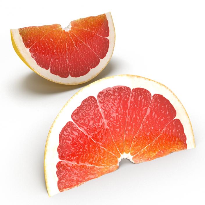 3D Grapefruit Slice 3 model