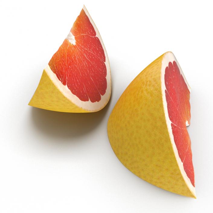 3D Grapefruit Slice 3 model