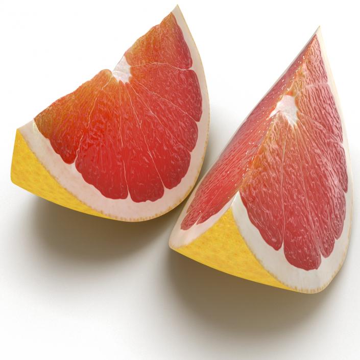 3D Grapefruit Slice 3 model