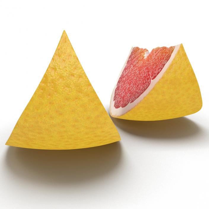 3D Grapefruit Slice 3 model