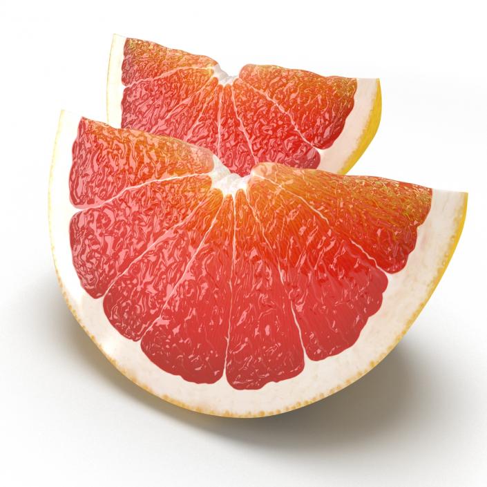 3D Grapefruit Slice 3 model