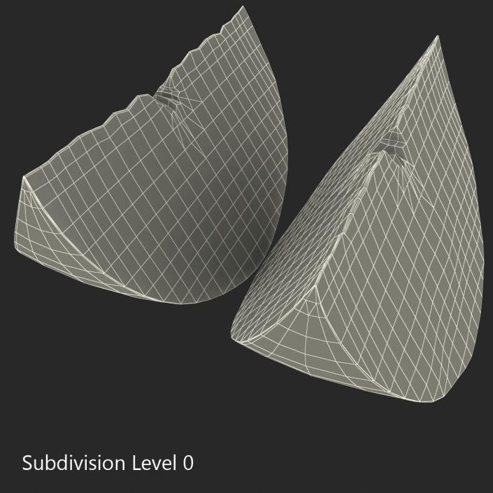 3D Grapefruit Slice 3 model