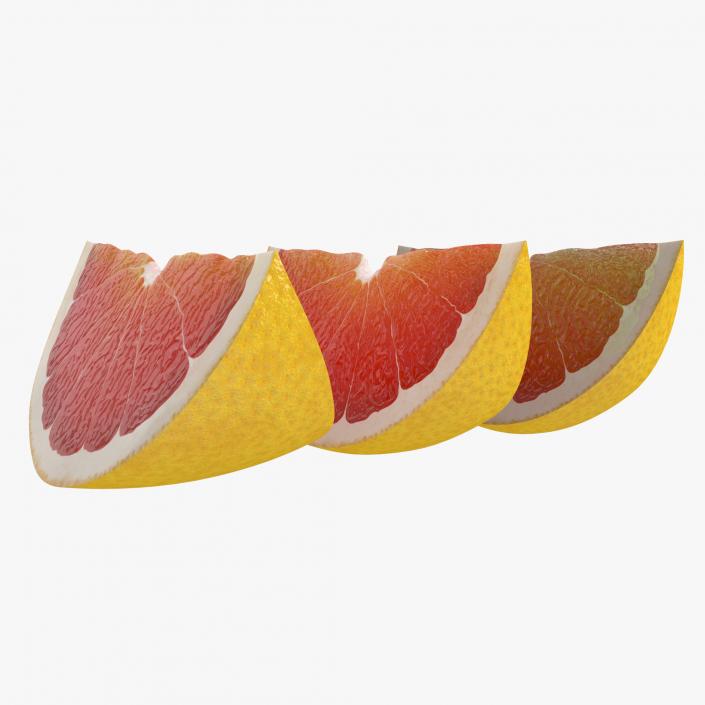 3D model Grapefruit Slice 3D Models Set