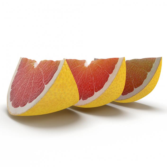 3D model Grapefruit Slice 3D Models Set