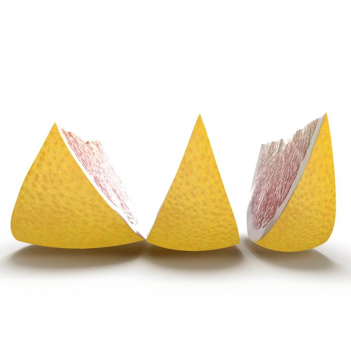 3D model Grapefruit Slice 3D Models Set